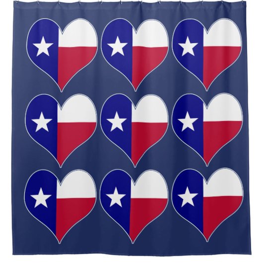Ich Liebe Texas Flag Herz Duschvorhang (Vorderseite)