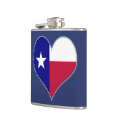 Ich Liebe Texas Flag Herz Flachmann (Links)