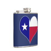 Ich Liebe Texas Flag Herz Flachmann (Rechts)