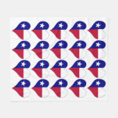 Ich Liebe Texas Flag Herz Fleecedecke (Vorderseite (Horizontal))