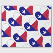 Ich Liebe Texas Flag Herz Geschenkpapier (Flach)