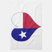 Ich Liebe Texas Flag Herz Geschirrtuch (Vertikal)