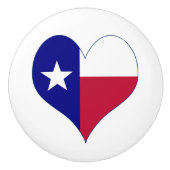 Ich Liebe Texas Flag Herz Keramikknauf (Vorderseite)