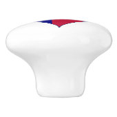 Ich Liebe Texas Flag Herz Keramikknauf (Seitenansicht)
