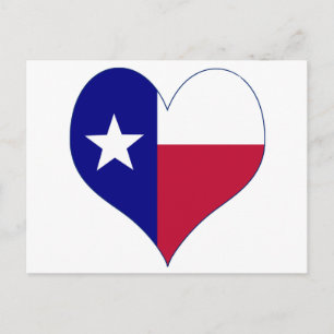 Ich Liebe Texas Flag Herz Postkarte
