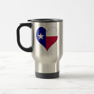 Ich Liebe Texas Flag Herz Reisebecher