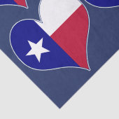 Ich Liebe Texas Flag Herz Seidenpapier (Detail)