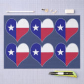 Ich Liebe Texas Flag Herz Seidenpapier (Handwerk)