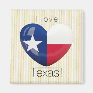 Ich Liebe Texas Flag Herzensaugung Magnet