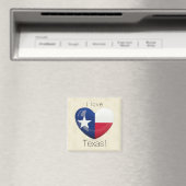 Ich Liebe Texas Flag Herzenssausschnitt Magnet (In Situ (Geschirrspüler))
