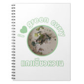 Ich Liebe Thai Green Curry ... Thailand Street Foo Notizblock (Vorderseite)