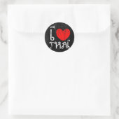 Ich Liebe Thai oder ich Herz Thai Runder Aufkleber (Tasche)