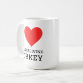 ich liebe thanksgiving Truthahn Kaffeetasse (Vorderseite Links)