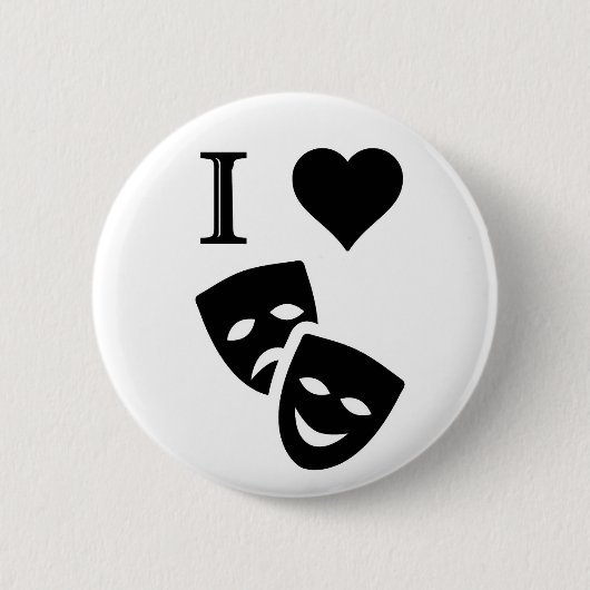 Ich liebe Theater Button (Vorderseite)