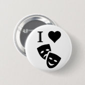 Ich liebe Theater Button (Vorne & Hinten)