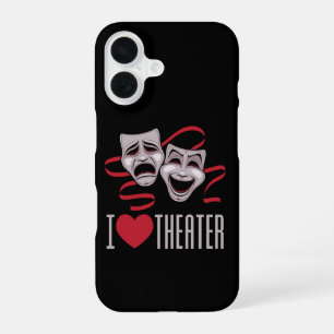 Ich liebe Theater-Komödien- und Tragödienmasken iPhone 16 Hülle