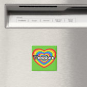 Ich Liebe Theodore. Ich Liebe dir Theodore. Herz Magnet (In Situ (Geschirrspüler))