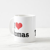 Ich liebe Thomas Kaffeetasse (Vorderseite Links)