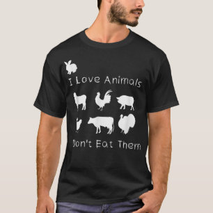 Ich Liebe Tiere, die ich nicht esse, lustige Veget T-Shirt