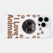 Ich liebe Tiere iPhone 16 Pro Max Hülle (Rückseite (Horizontal))