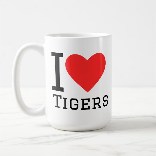 Ich liebe Tiger Kaffeetasse (Links)