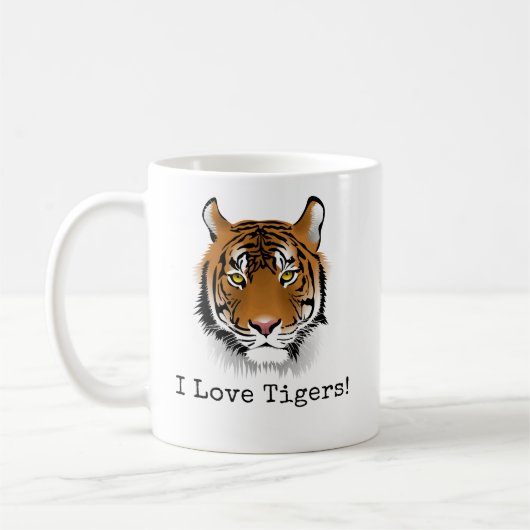 Ich liebe Tiger! Kaffeetasse (Links)