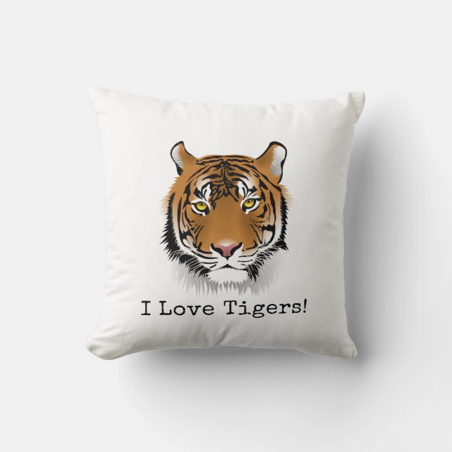 Ich Liebe Tiger! Schöne Kissen (Vorderseite)
