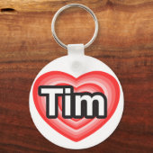Ich Liebe Tim. Ich Liebe dir Tim. Herz Schlüsselanhänger (Vorderseite)