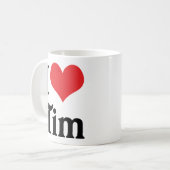 Ich liebe Tim Kaffeetasse (Vorderseite Links)