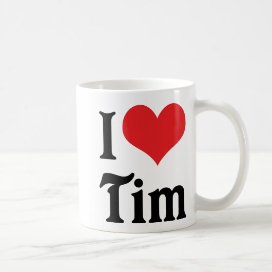 Ich liebe Tim Kaffeetasse (Rechts)