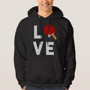 Ich liebe Tischtennis Süße lustige Ping-Pong-Idee Hoodie