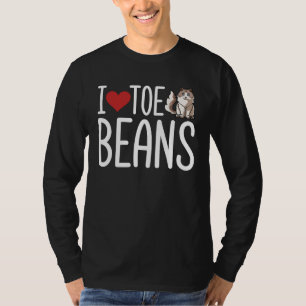 Ich liebe Toe Toe Beans Ragdoll-Katze zu Weihnac T-Shirt