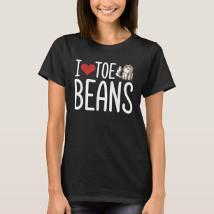 Ich liebe Toe Toe Beans  Ragdoll-Katze  zu Weihnac T-Shirt