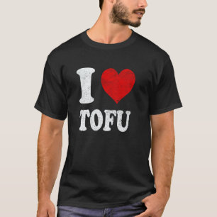 Ich liebe Tofu Vegan Vegetarisch Vintage T-Shirt