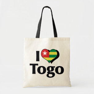 Ich liebe Togo-Flagge Tragetasche