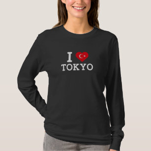 Ich liebe Tokio lustiger türkischer Flaggen-Streic T-Shirt