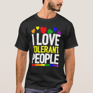 Ich Liebe tolerante Menschen Bisexuelle schwule Pa T-Shirt