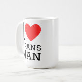 Ich liebe Transmänner Kaffeetasse (Vorderseite Links)
