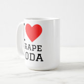 Ich liebe Traubensoda Kaffeetasse (Vorderseite Links)