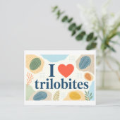 "Ich [liebe] Trilobiten" Postkarte (Stehend Vorderseite)