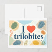 "Ich [liebe] Trilobiten" Postkarte (Vorne/Hinten)