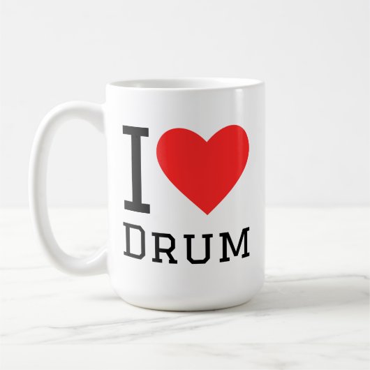 ich liebe trommel kaffeetasse (Links)