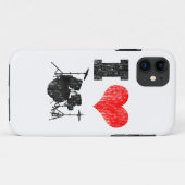 Ich liebe Trommeln, distressed Look Case-Mate iPhone Hülle (Rückseite (Horizontal))