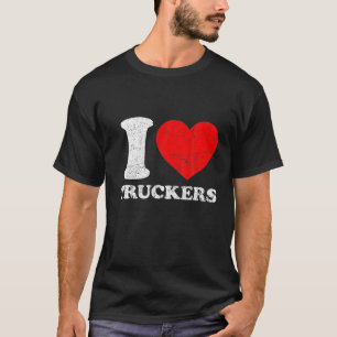Ich liebe Trucker Lustiges Herz Freedom Convoy Vin T-Shirt