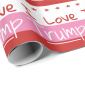 Ich Liebe Trump für Präsident Pink Wrapping Paper Geschenkpapier (Rolleneckpunkt)
