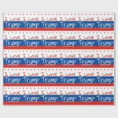 Ich Liebe Trump für Präsident Wrapping Paper Geschenkpapier (Flach)