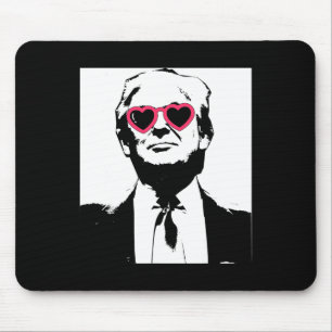 Ich liebe Trump Rosa Herz Sungles Punk Rock Rave U Mousepad