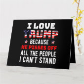 Ich Liebe Trump, weil er von den Leuten, die ich k Karte (Gelbe Blume)