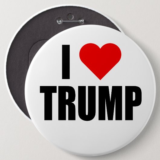 "ICH LIEBE-TRUMPF" 6 Zoll Button (Vorne & Hinten)