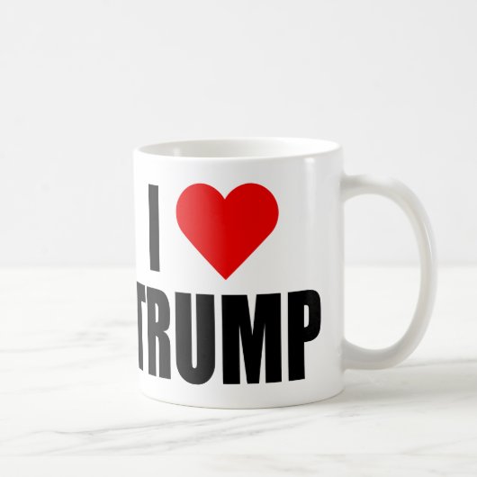 "ICH LIEBE-TRUMPF" (rechtshändig) Kaffeetasse (Rechts)